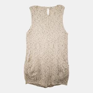 Obey Knit Romper Playsuit Women’s L Cream Speckled Sleeveless Boho